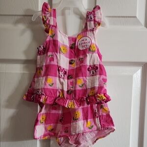 Disney Minnie Mouse Pink Floral Romper
